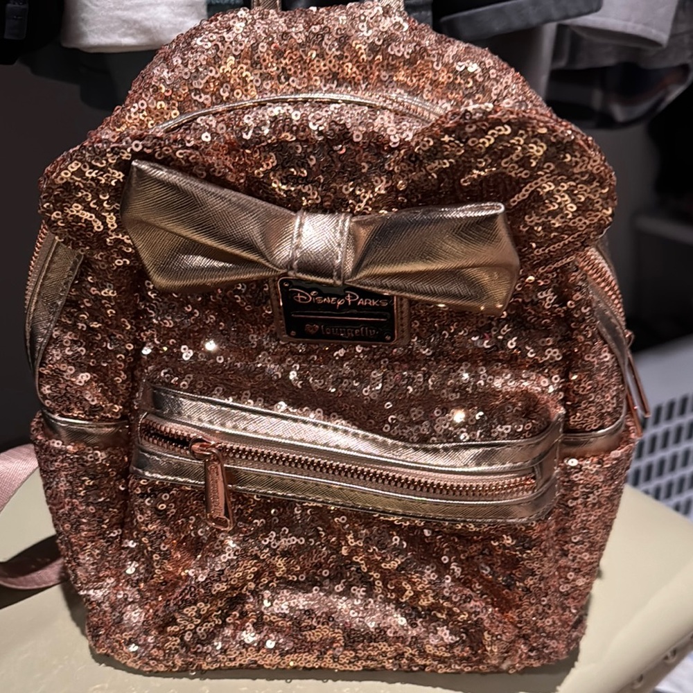 Disney Sequin Backpack - Rose Gold